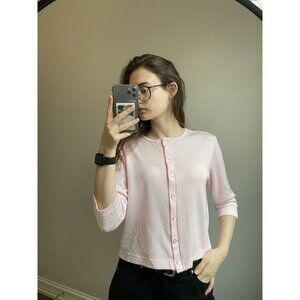 Blair Cropped Pink Cardigan Medium